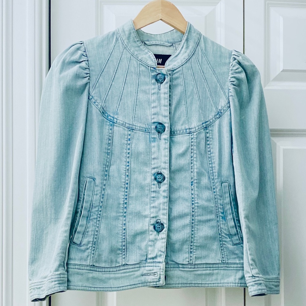 H&M | Puffed Sleeve Denim Jacket